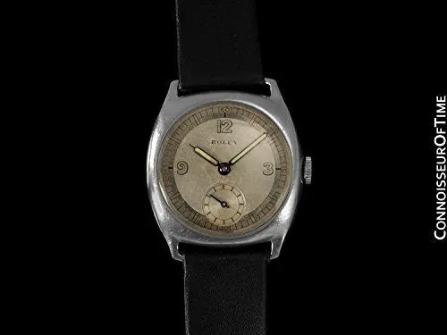 1920's Rolex Art Deco Vintage Mens Midsize Watch - Stainless Steel