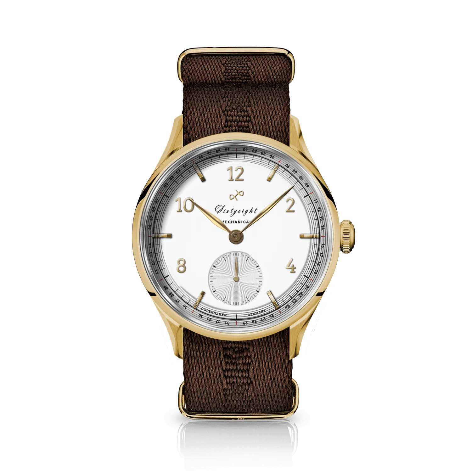1968 Mechanical (Hand-Wound), Gold / White