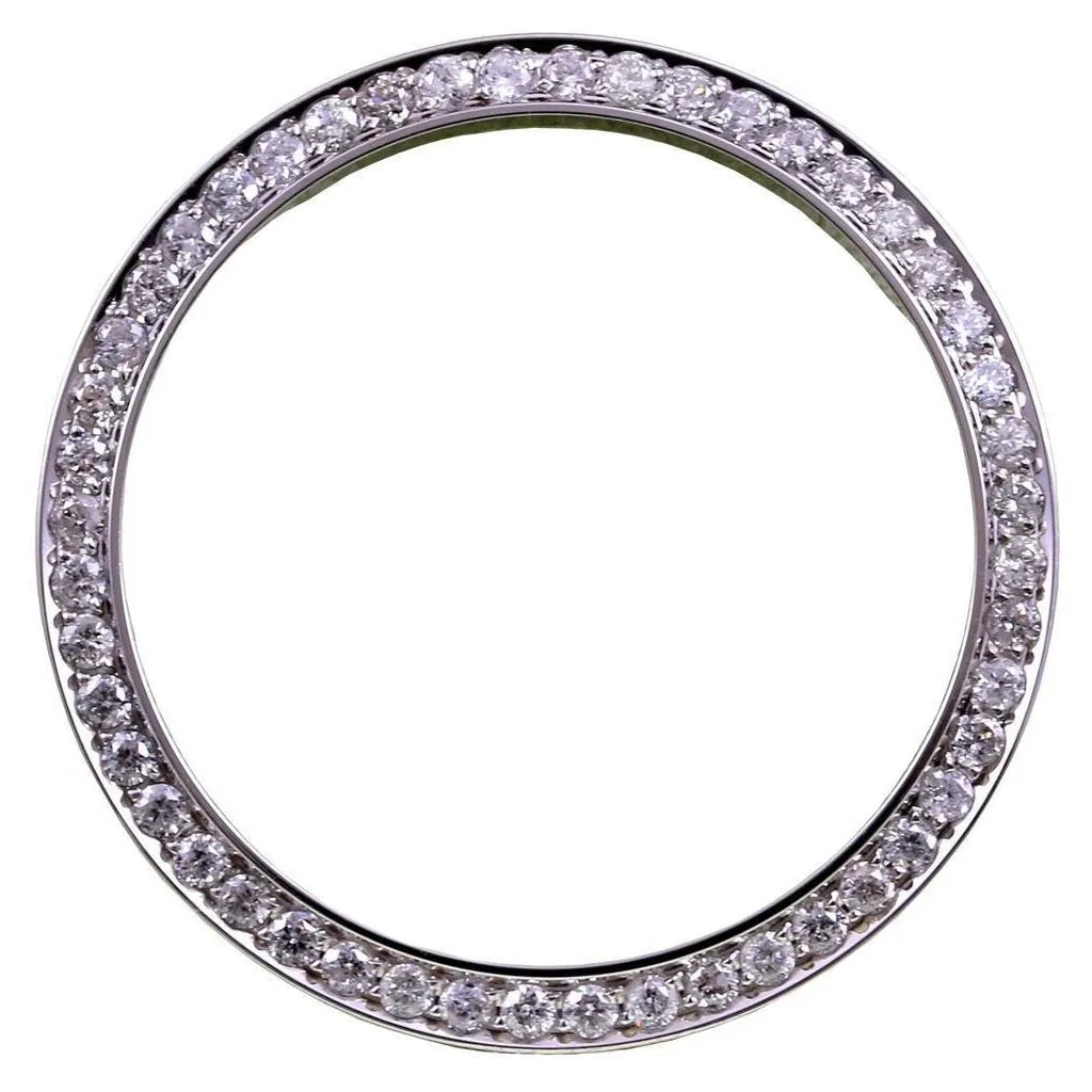Bezel To Fit Rolex Date 3.75 Carats Mined Diamond All Watch Models