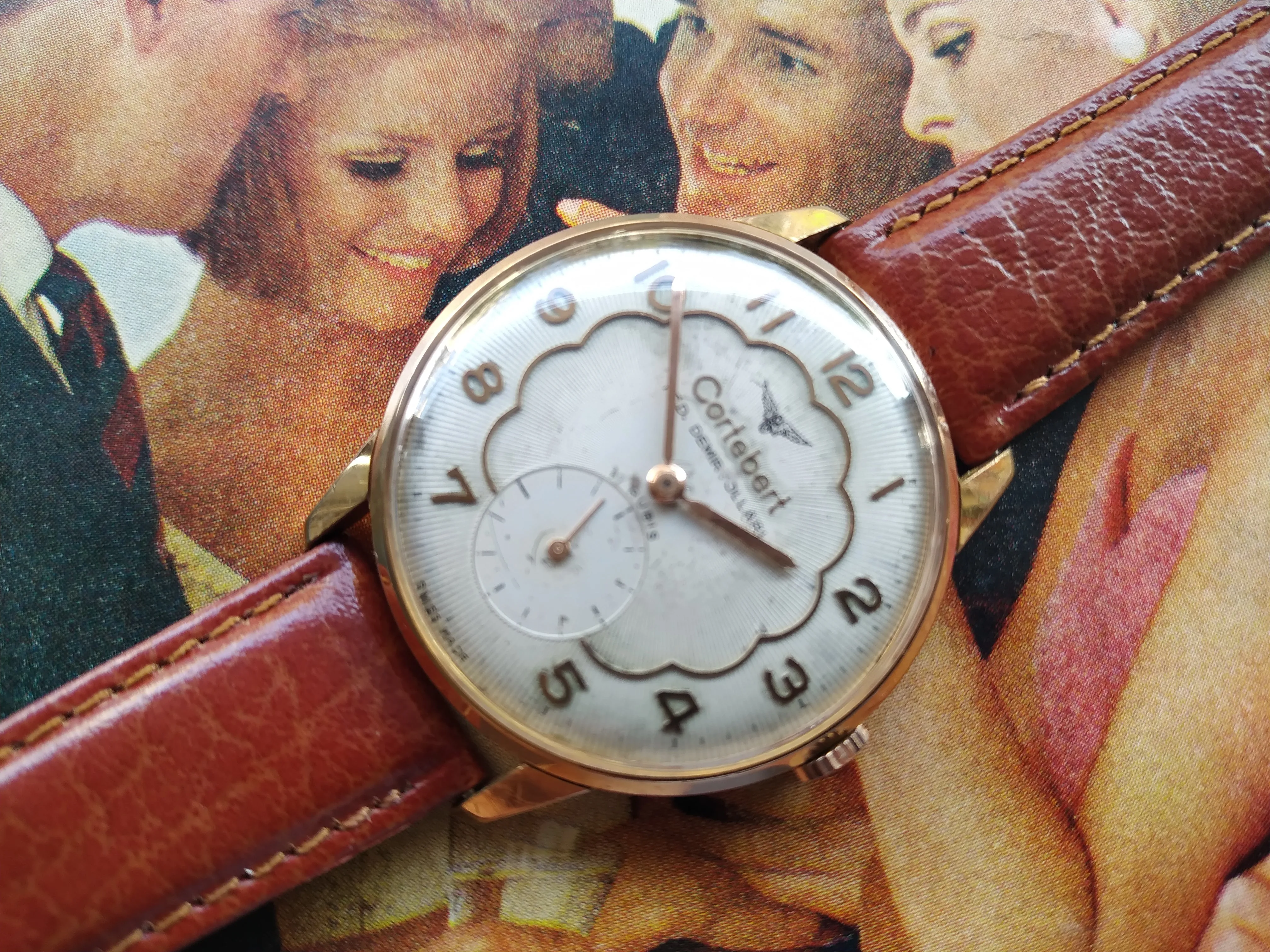 Cortebert Sub Second Turkish Railroad Wristwatch