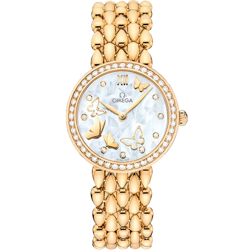 Omega De Ville Prestige 27.4 mm, yellow gold on yellow gold