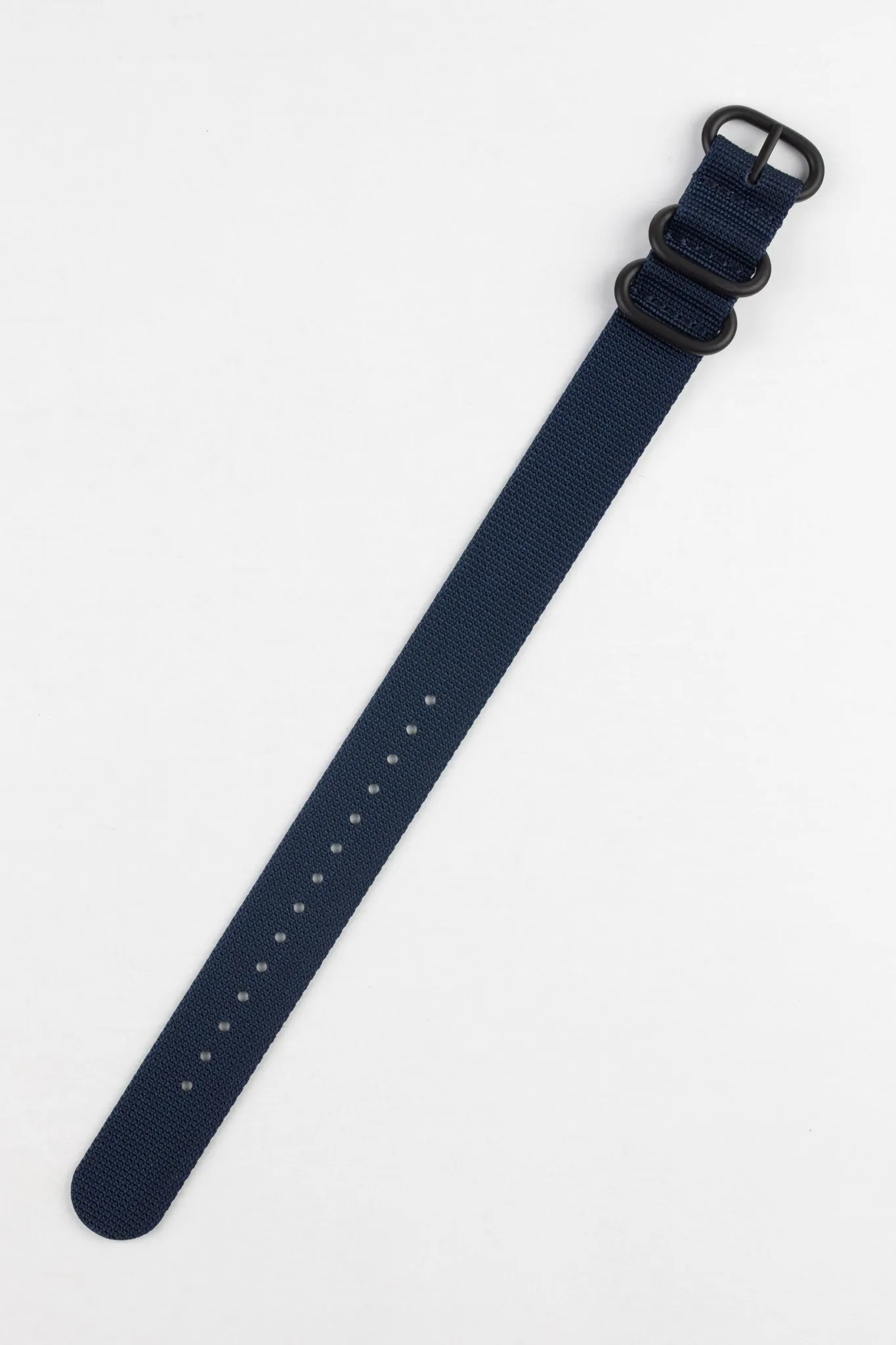 ZULU Nylon Watch Strap with 3 PVD Rings in DARK BLUE